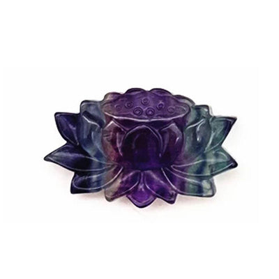 Rainbow Fluorite Lotus Flower