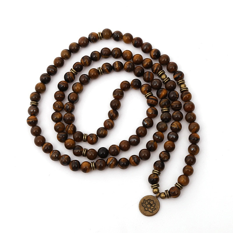 Grounded Protection Tiger Eye 108 Mala