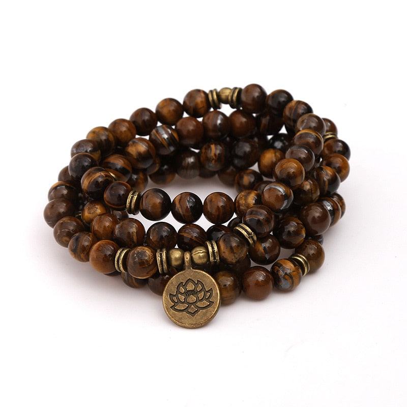 Grounded Protection Tiger Eye 108 Mala