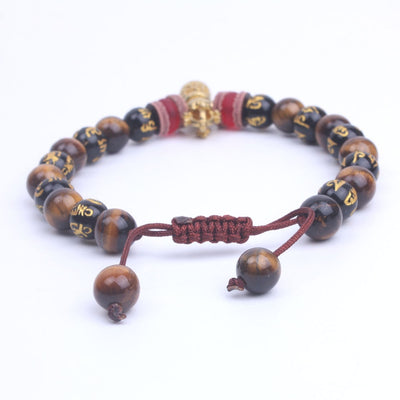 Royal Mantra Tiger Eye Bracelet