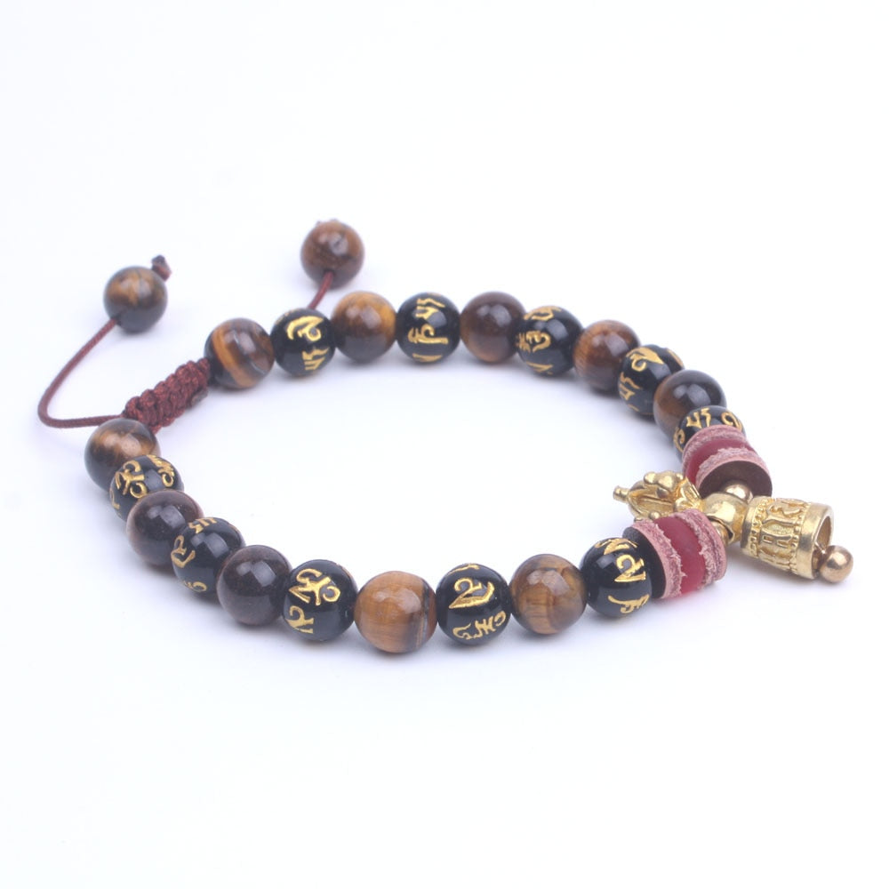 Royal Mantra Tiger Eye Bracelet