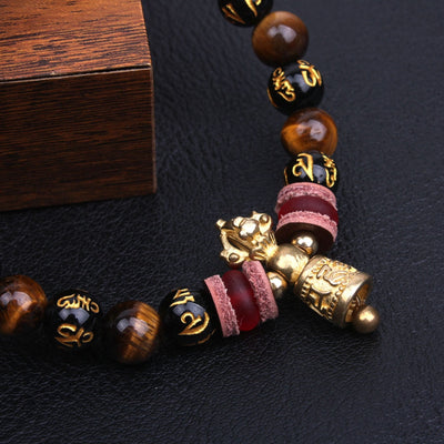 Royal Mantra Tiger Eye Bracelet