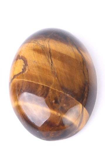 Tiger's Eye Oval Flat Palm Stone