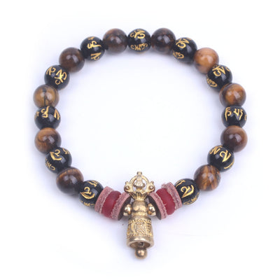 Royal Mantra Tiger Eye Bracelet