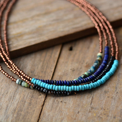 Simple Seed Beads Vintage Chokers Necklace