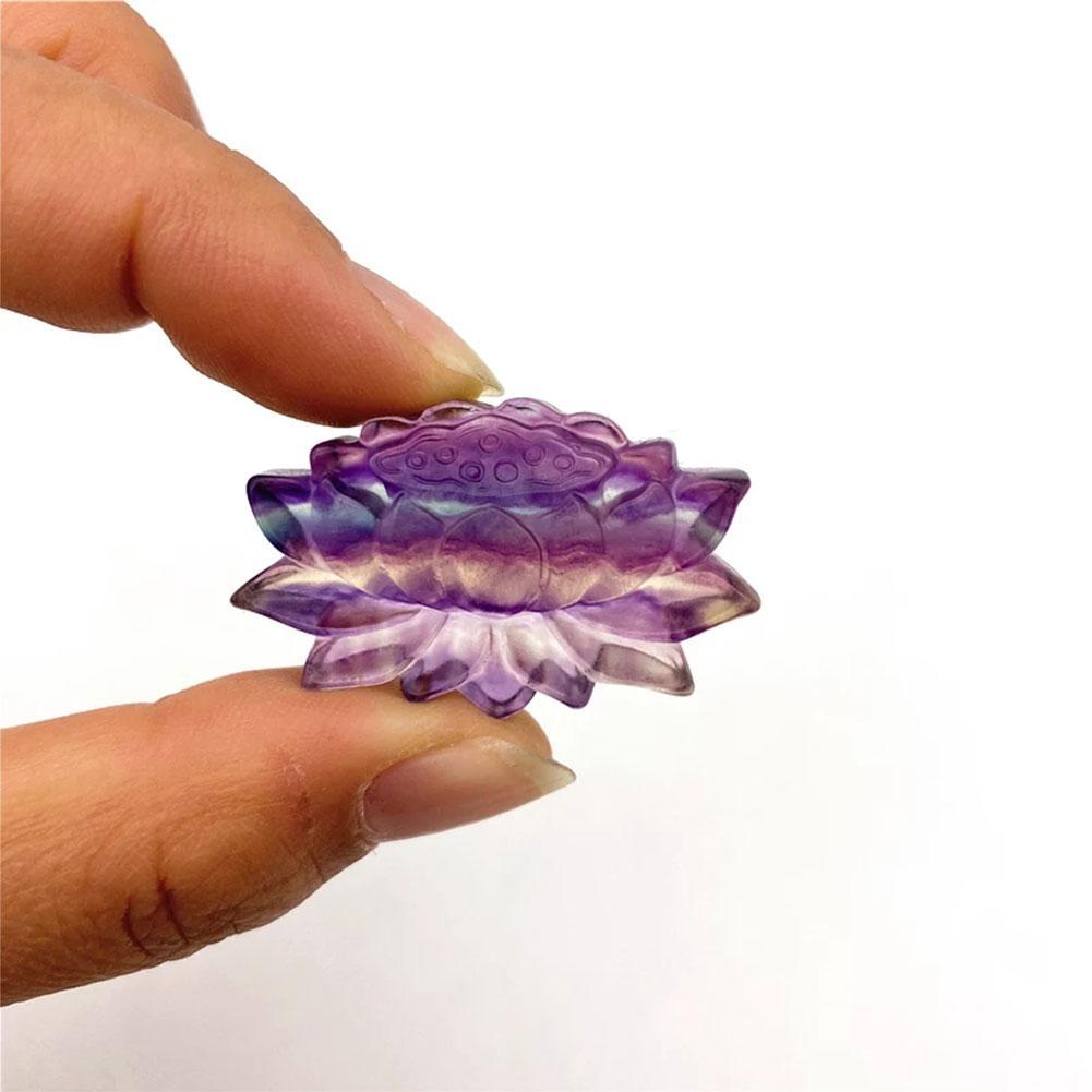 Rainbow Fluorite Lotus Flower