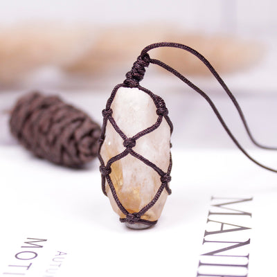 Rays of Abundance Raw Citrine Necklace