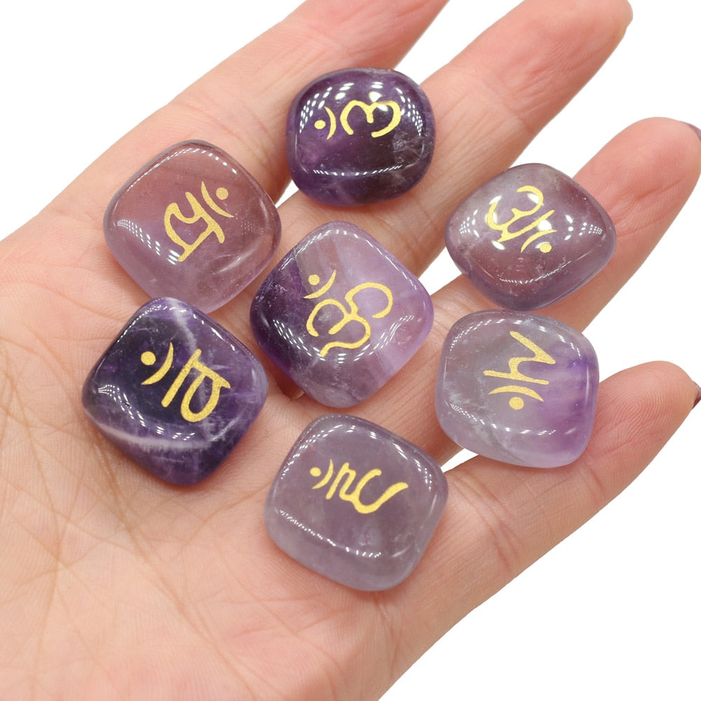 Intuitive Amethyst Rune Stone Set