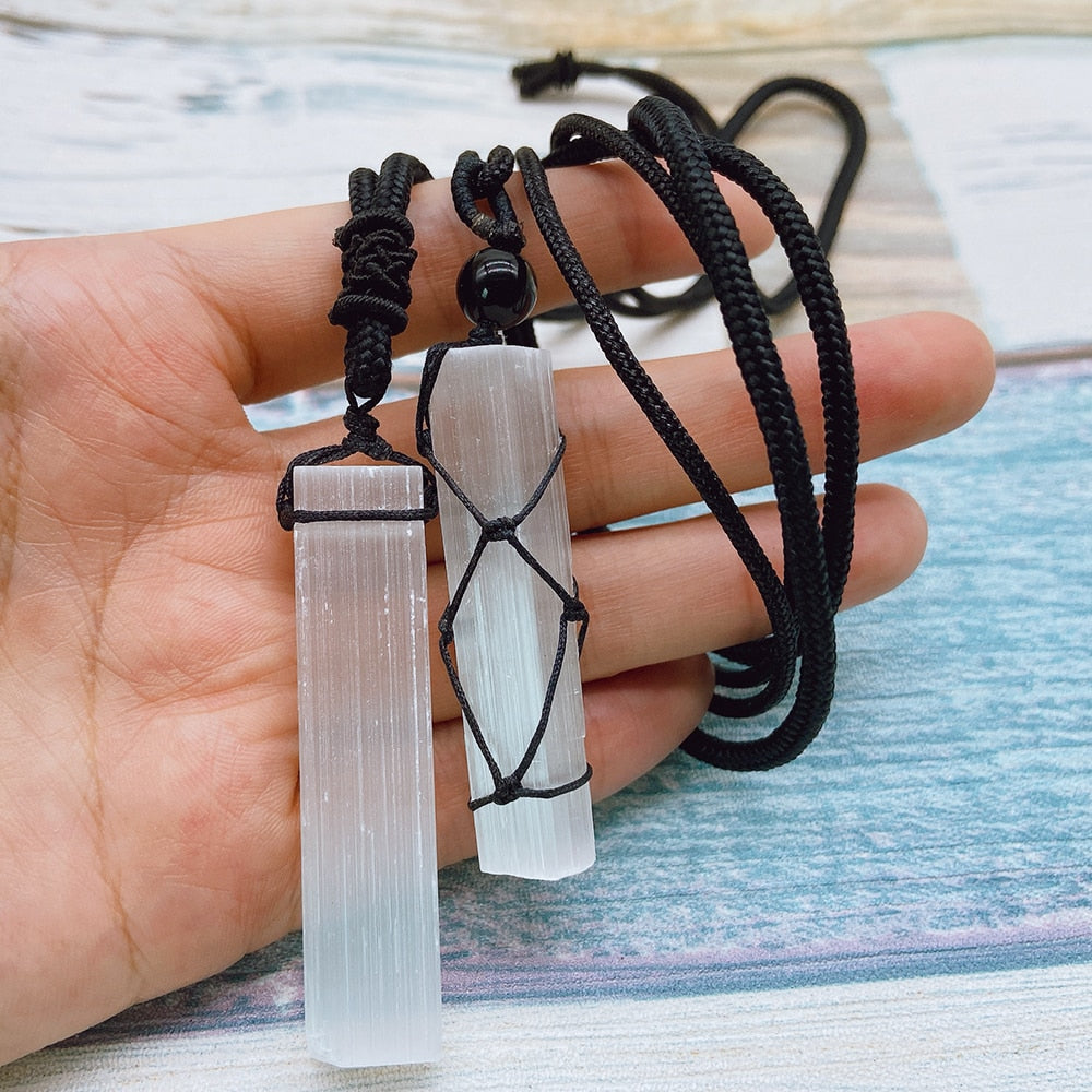 Selenite Crystal Necklace