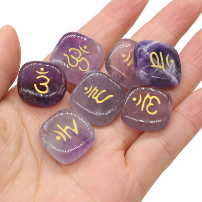 Intuitive Amethyst Rune Stone Set