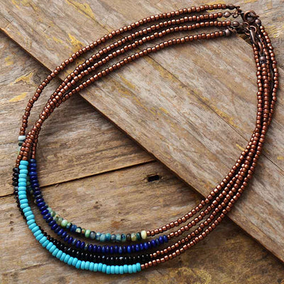 Simple Seed Beads Vintage Chokers Necklace