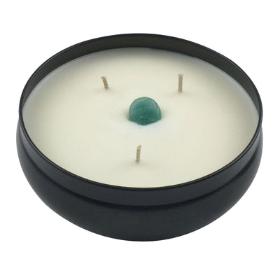 Amazonite Crystal Infused Soy Wax Candle