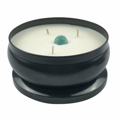 Amazonite Crystal Infused Soy Wax Candle