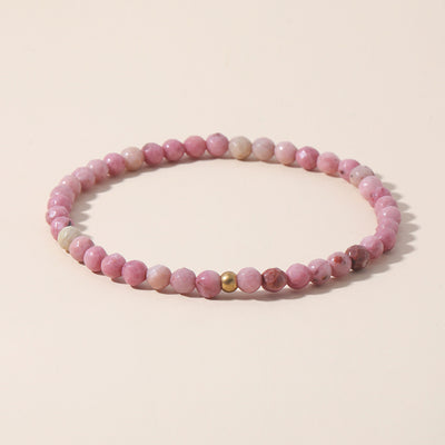 Triple Rhodonite Stone Bracelet Set