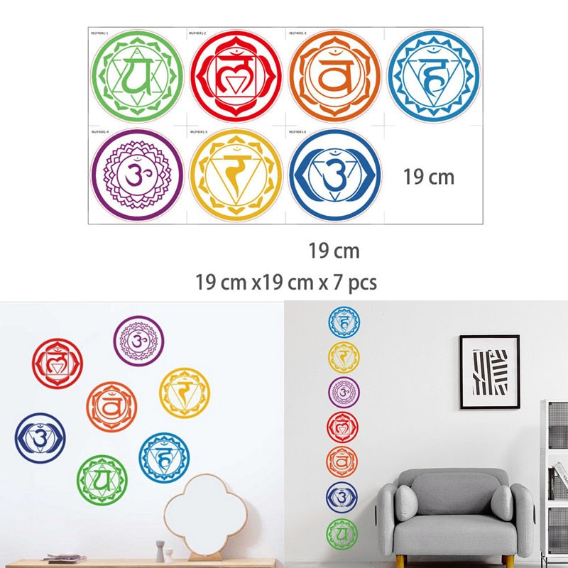 Chakra Energy Wall Decal Set