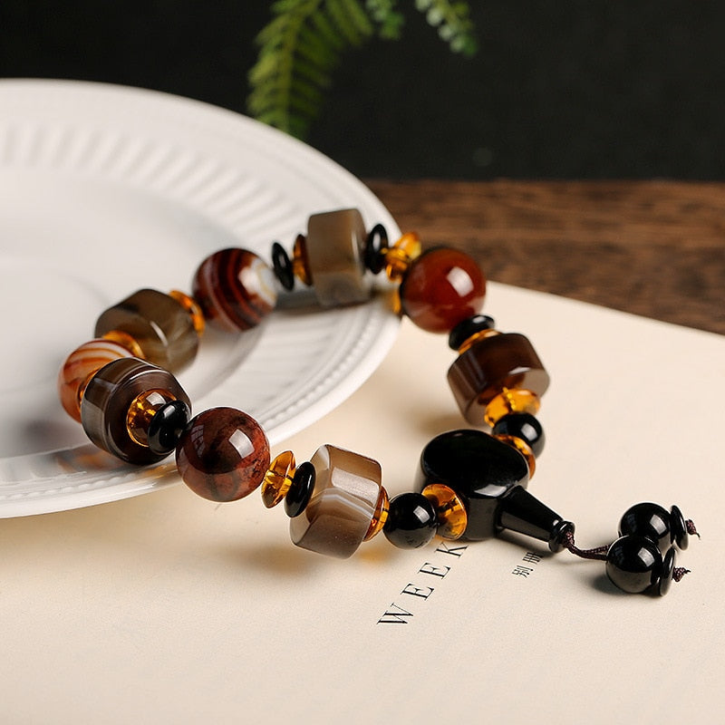 Inner Stability Tibetan Agate Bracelet