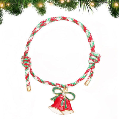 Christmas Bell Red and Green Bracelet