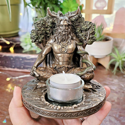 Celtic God Statue Candle Holder