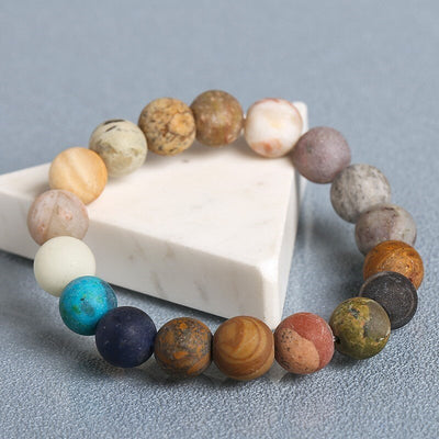 Solar System Natural Matte Stone Bracelet