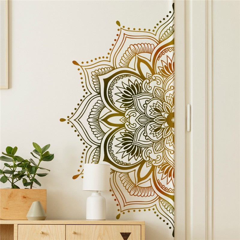 Lotus Mandala Metamorphosis Wall Decal