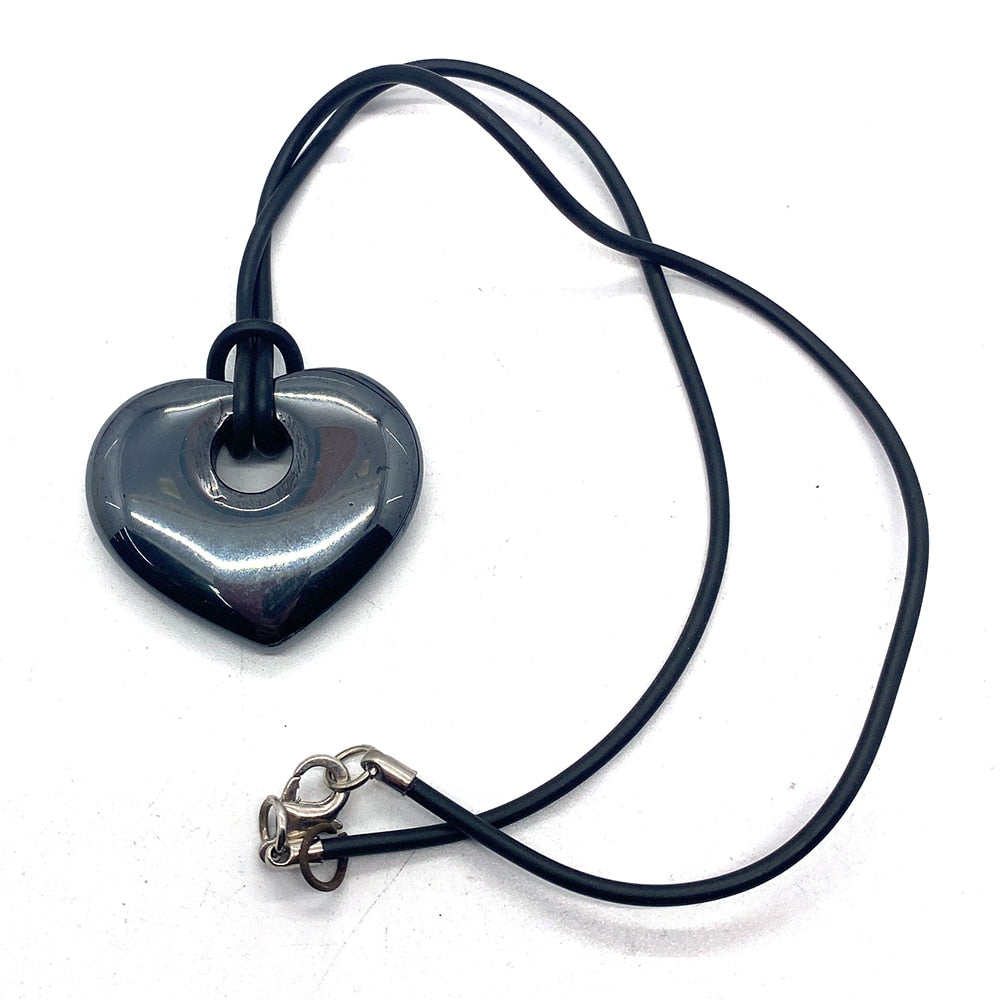 Healing Hematite Heart Necklace