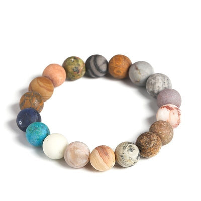 Solar System Natural Matte Stone Bracelet