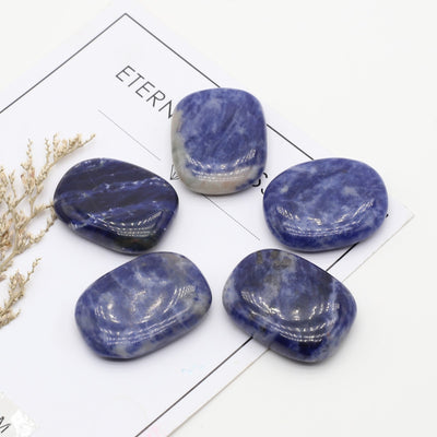 Sodalite Intuitive Oval Palm Stone Set