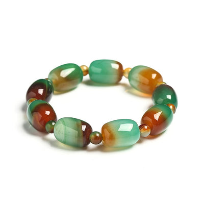 Prosperous Peacock Agate Bracelet