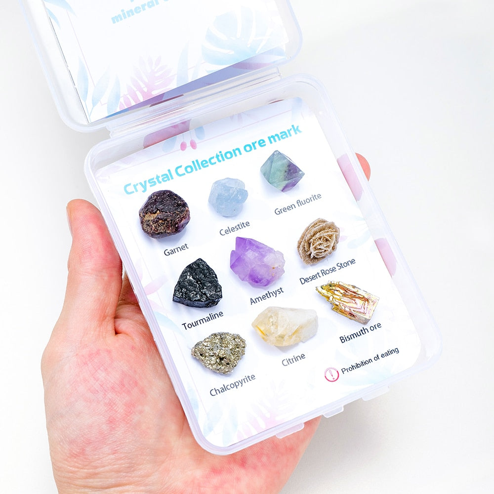 Natural Quartz Mineral Collection Box