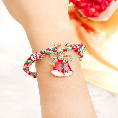 Christmas Bell Red and Green Bracelet