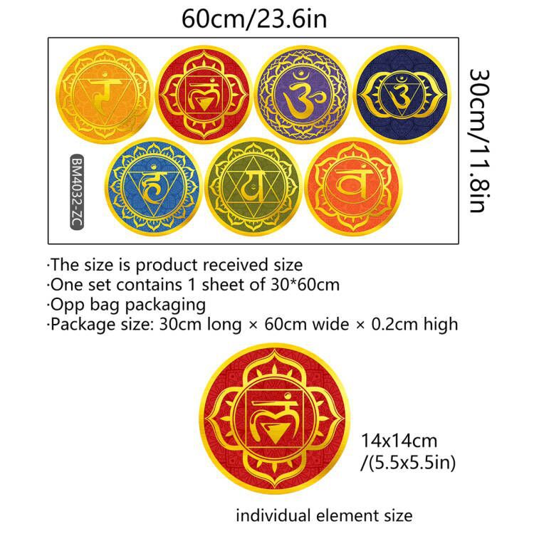 Chakra Energy Wall Decal Set