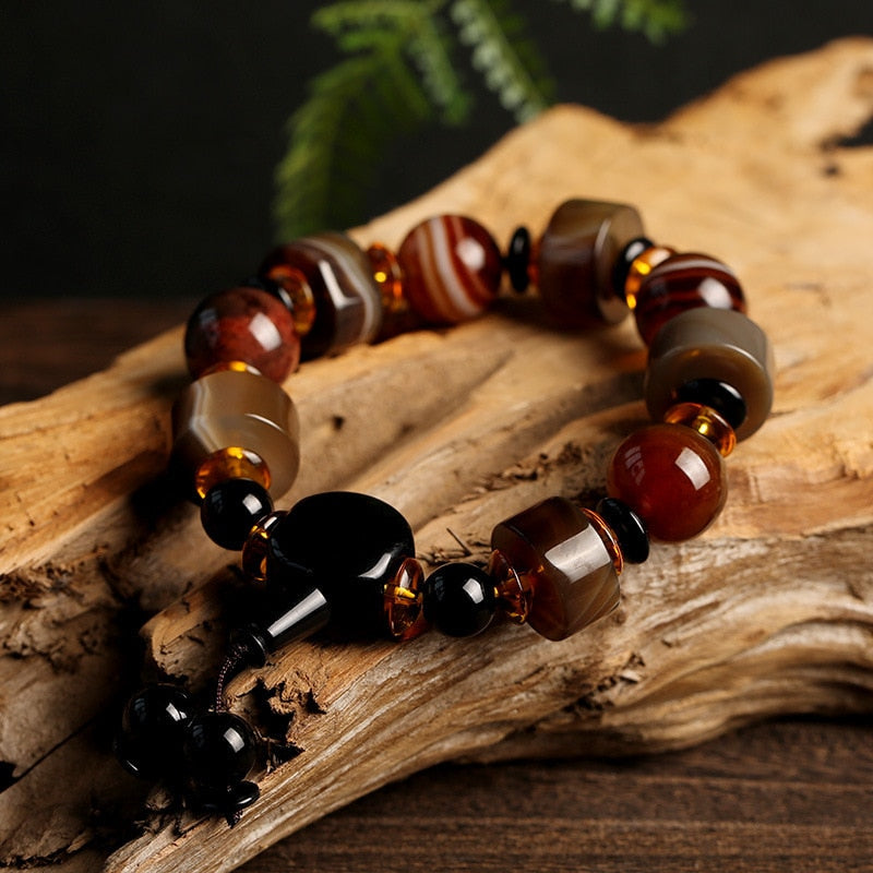 Inner Stability Tibetan Agate Bracelet