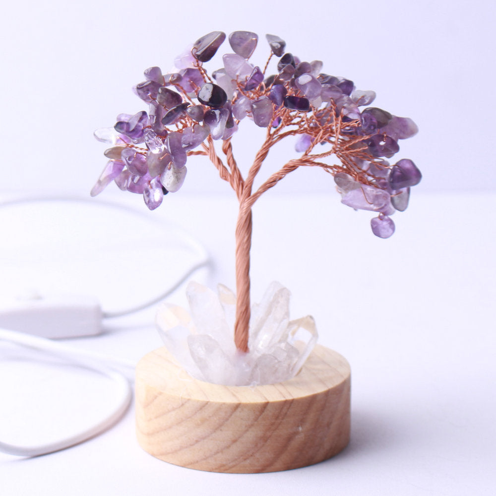 Tree Of Healing Amethyst Lamp