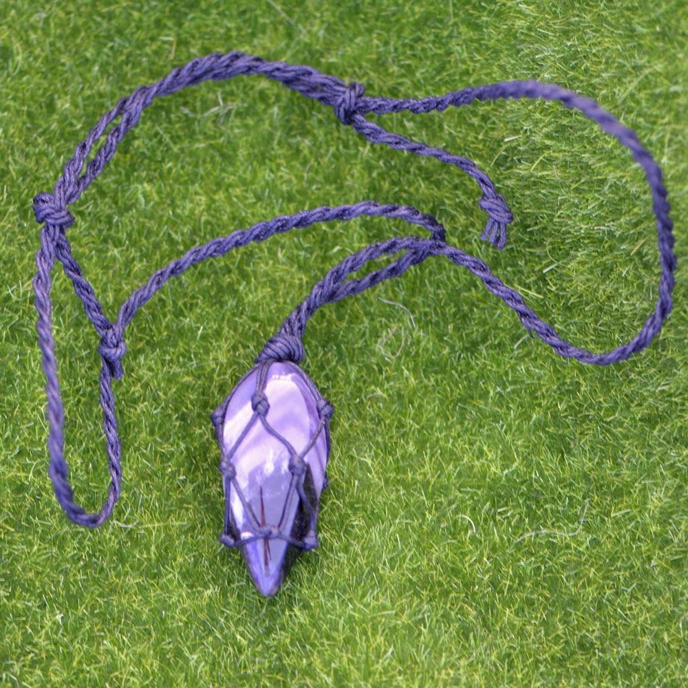 Amethyst Macrame Necklace Necklace