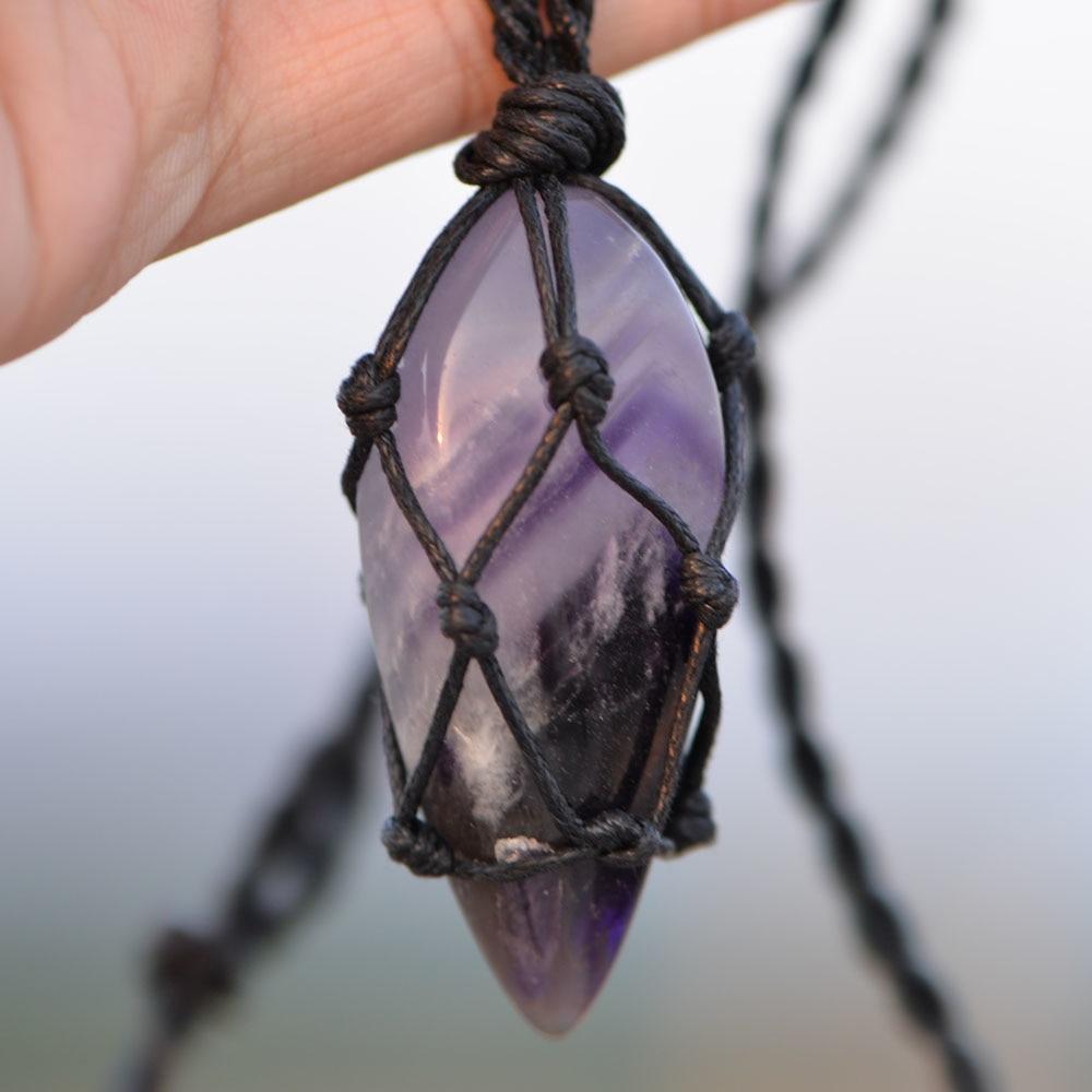 Amethyst Macrame Necklace Necklace