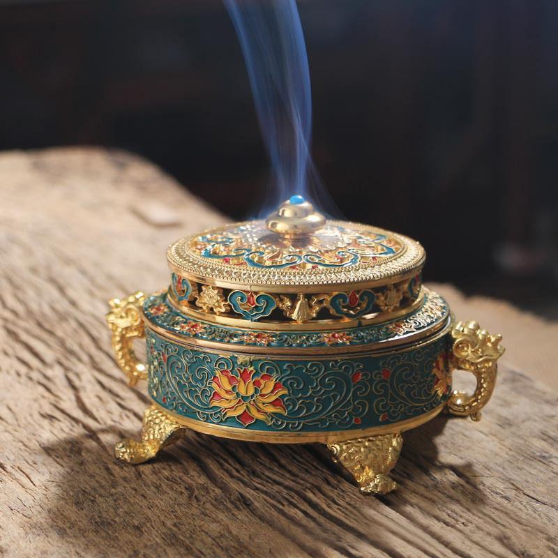 Antique Royal Tibetan Lotus Incense Burner Incense Holder