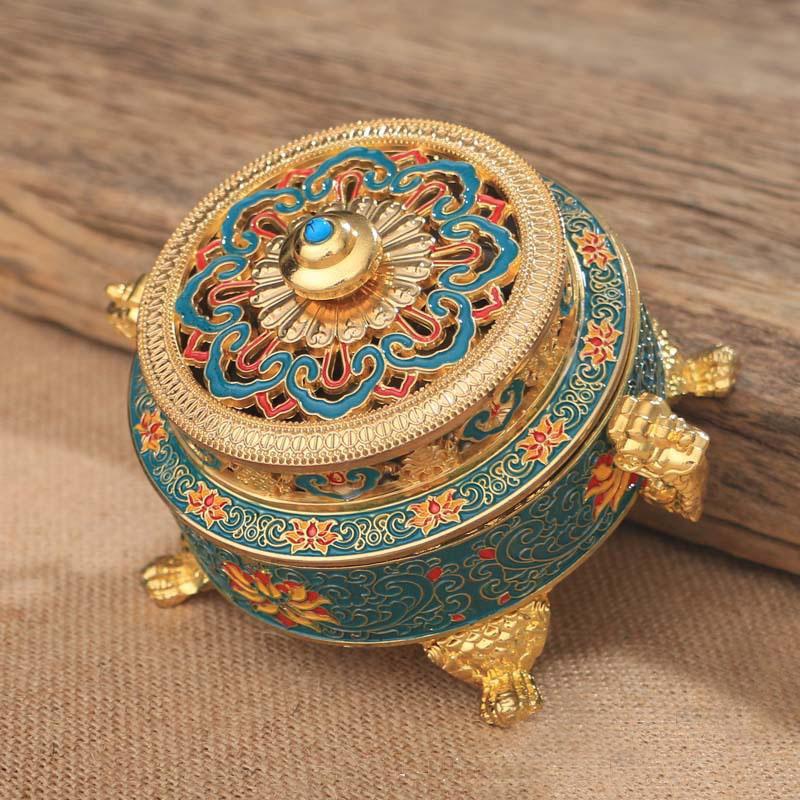 Antique Royal Tibetan Lotus Incense Burner Incense Holder