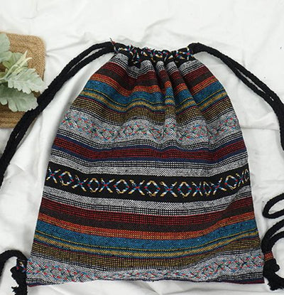 Bohemian Ethnic Drawstring Bag Style 1 Bags