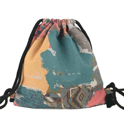 Bohemian Ethnic Drawstring Bag Style 17 Bags