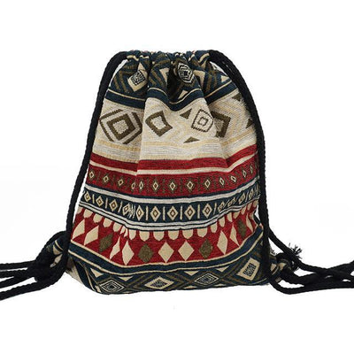 Bohemian Ethnic Drawstring Bag Style 18 Bags