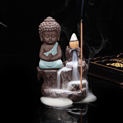 Buddha Backflow Incense Burner Green Incense Holder
