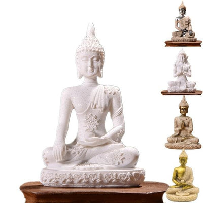 Natural Sandstone Buddha Miniature Statue