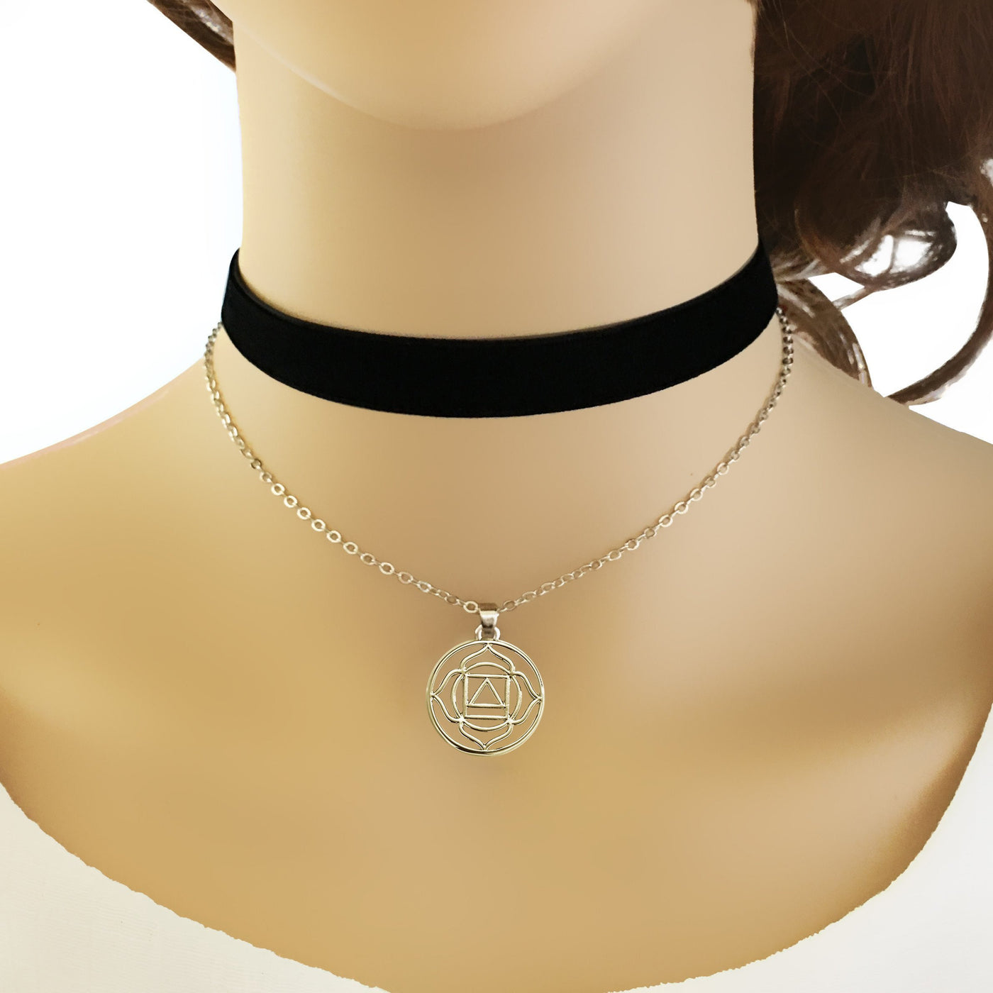 Chakra Energy Choker Root Chakra Muladhara / 12in (30.5cm) w/ 2in extender chain Chakra Necklace