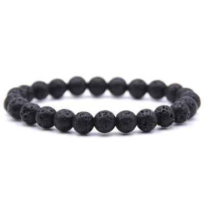 "Elegance" Lava Stone Bracelet Natural Black Bracelet