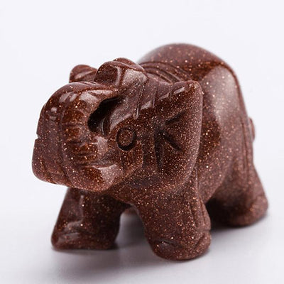 Elephant Stone Totem Gold Sand Stone Crystals