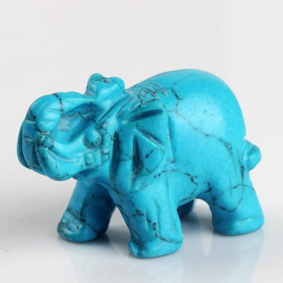 Elephant Stone Totem Turquoise Crystals