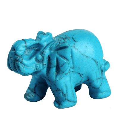 Elephant Stone Totem Turquoise Crystals