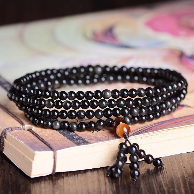 Euphoria Rainbow Obsidian Multi-Wrap Bracelet Bracelet