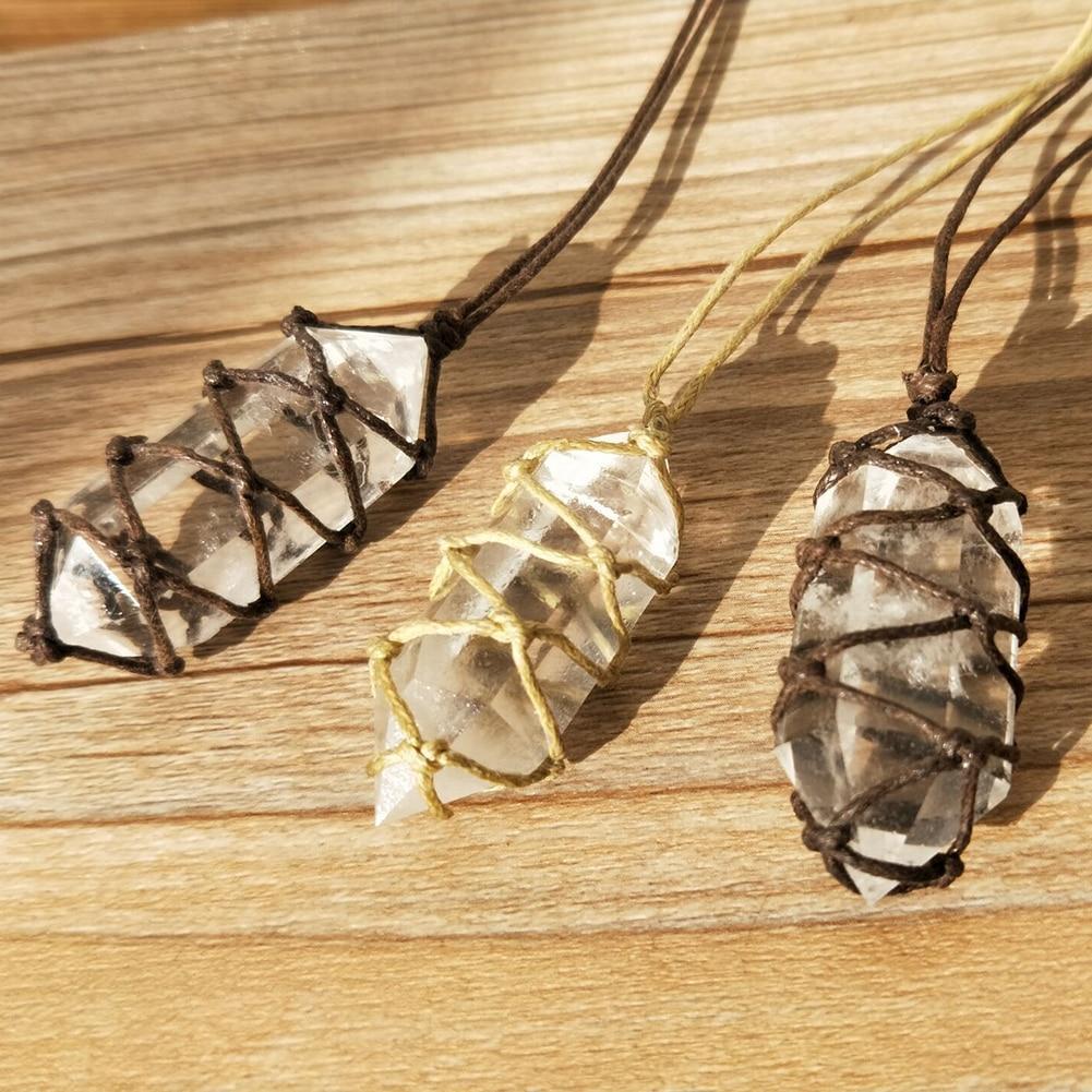 Handmade Natural Crystal Point Necklace Necklace