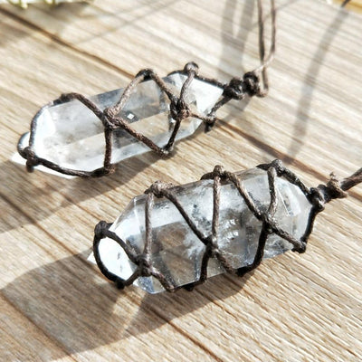 Handmade Natural Crystal Point Necklace Necklace